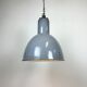 Bauhaus Grey Enamel Industrial Pendant Lamp, 1950s