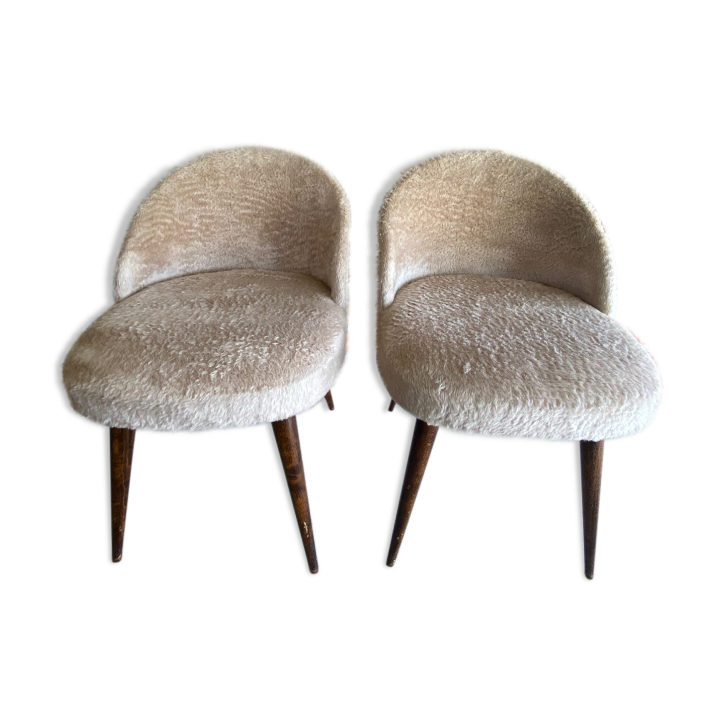 Vintage furry chairs