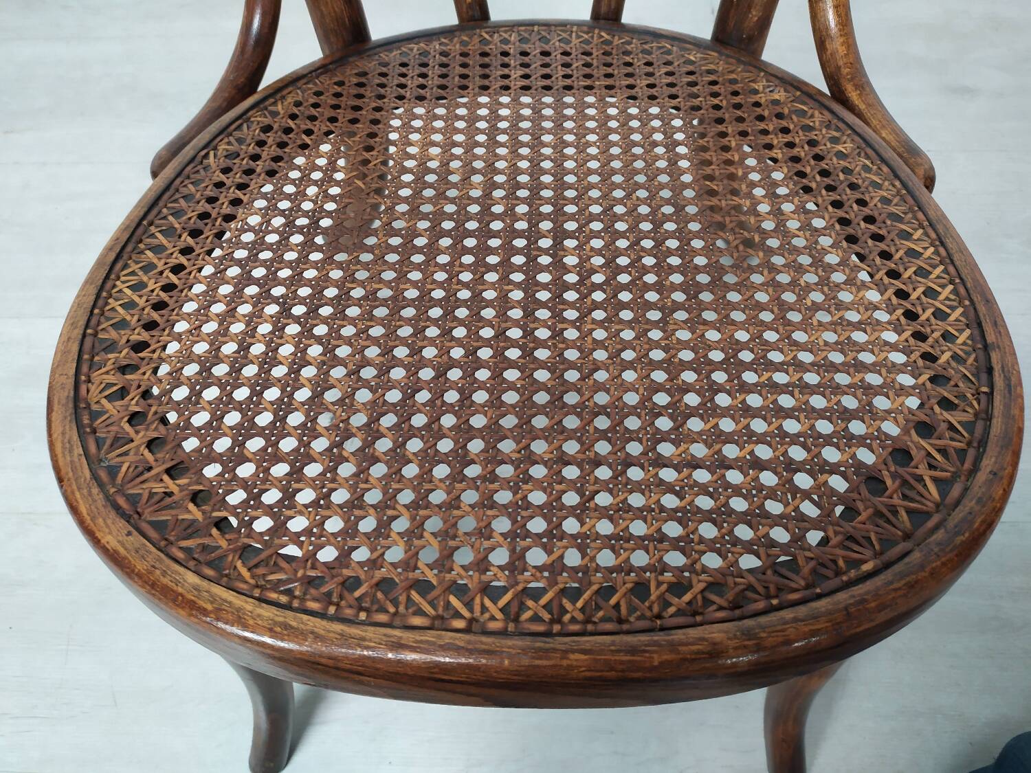 Fishel cane armchair
