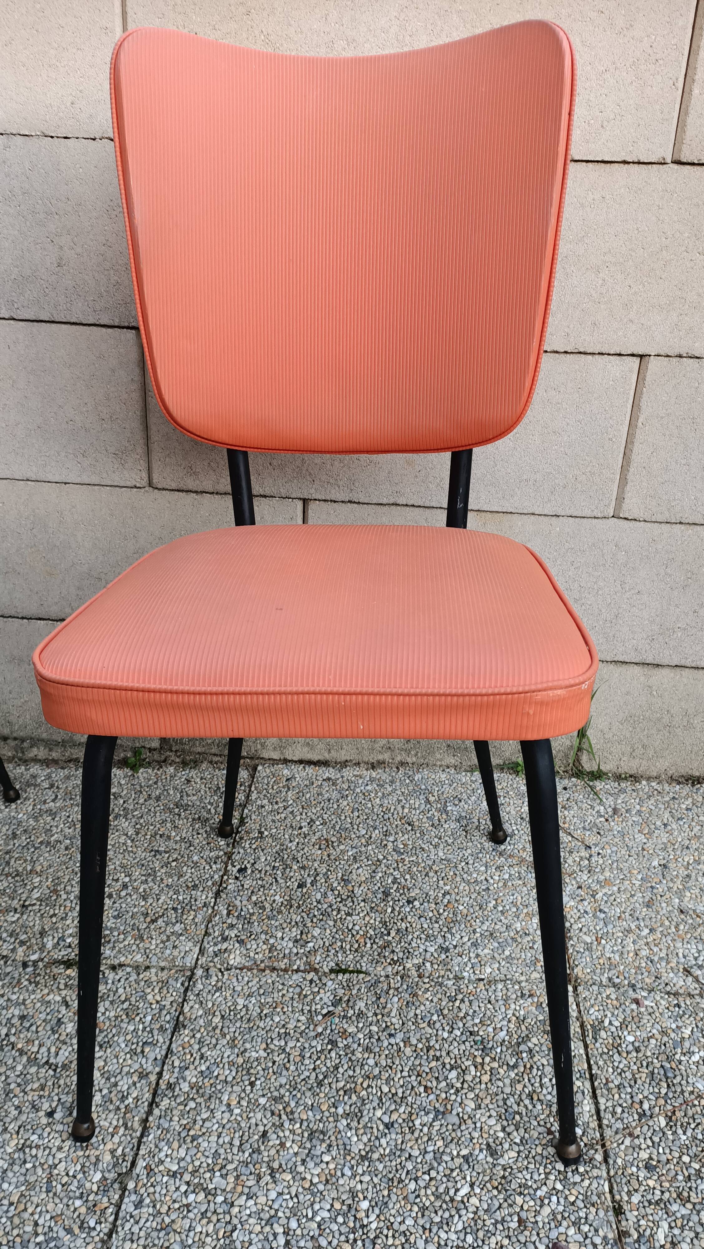 6 vintage chairs needle feet