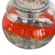 Vintage Murano glass pendant light with orange accent.