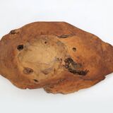 Grand bol en bois de racine organique, France, années 1950