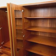 Vintage Scandinavian modernist wardrobe in teak and metal from the 1960s.