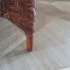 Two-seater banquette in woven rattan, wood and bamboo, 1980s.