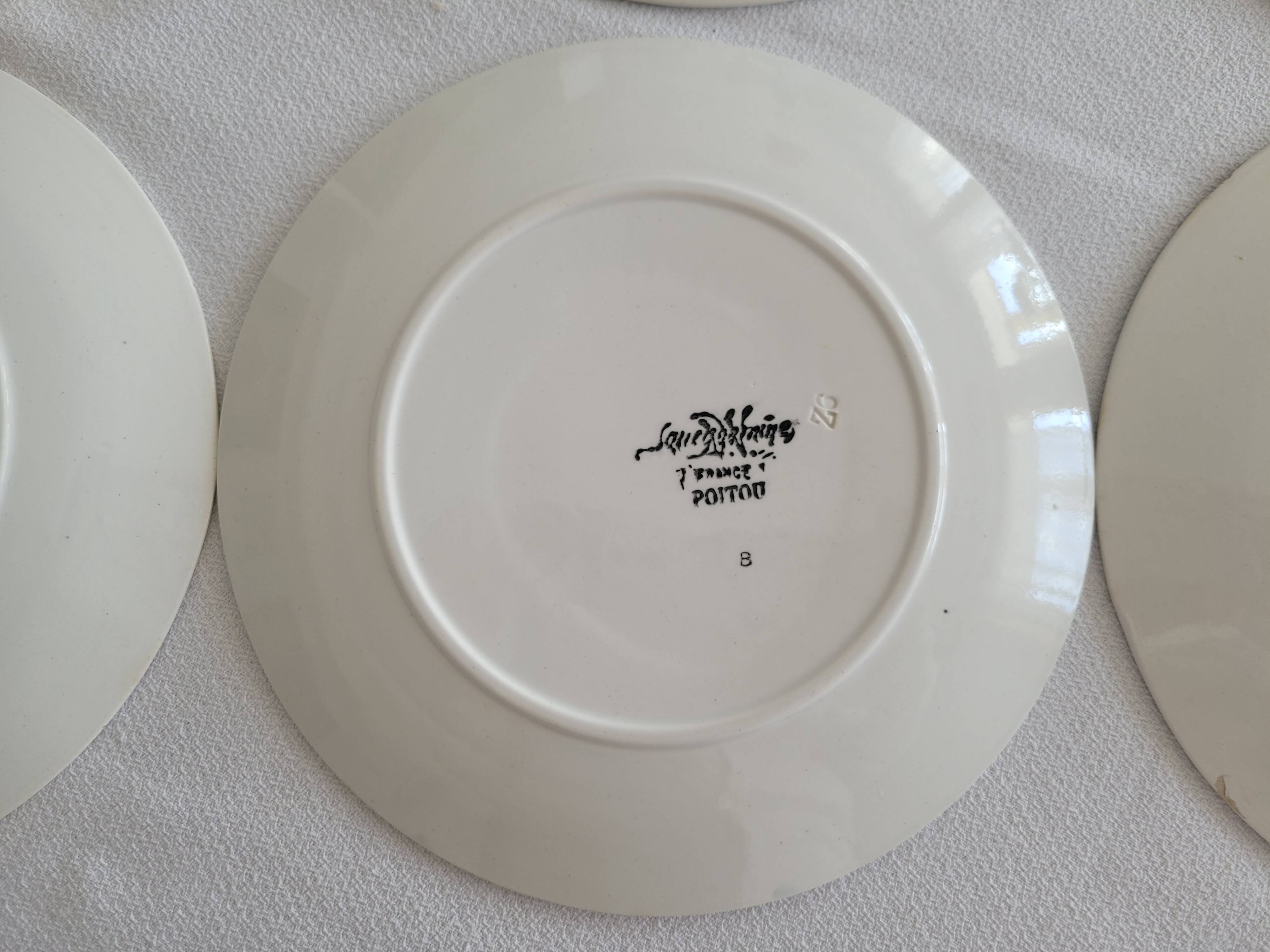 6 dessert plates Model Poitou from Sarreguemines