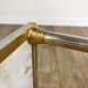 Pull-out tables in marble and gilded brass 60s