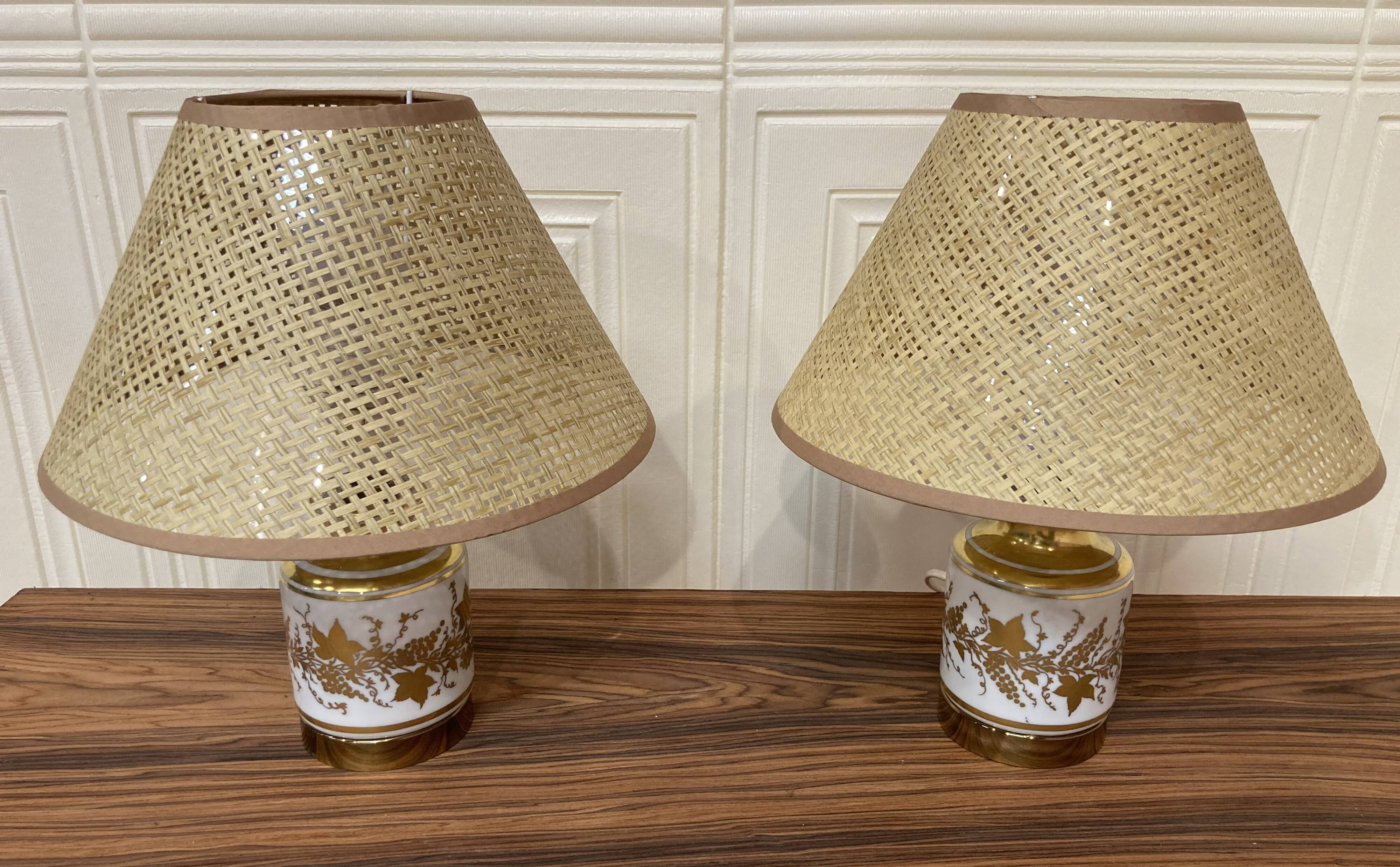 Paire de lampes céramique "design scandinave 1950".