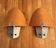 Vintage wood and metal wall lights, France 1980s