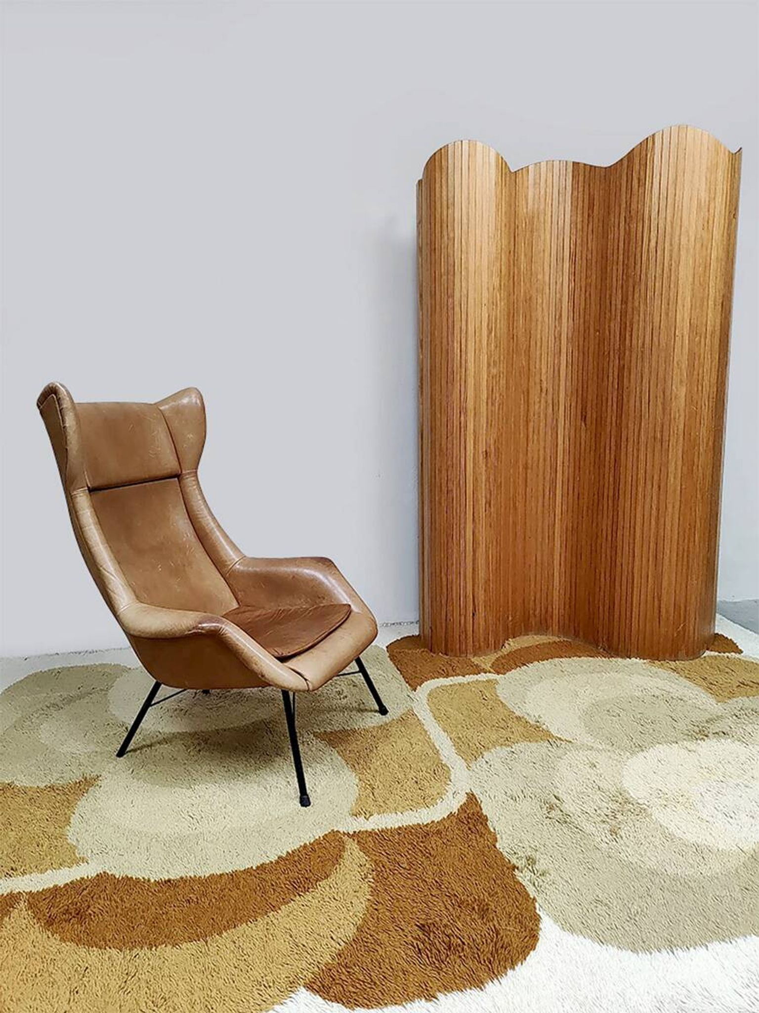 Vintage design tapestry rug Desso 1970 'Geometric'