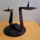 Brutalist hammered candlestick 1960