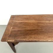Farm table, old solid oak dough trough, France, around 1920.