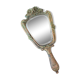 Miroir “face à main” en bois avec initiales MB
