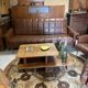 Set sofa daybed and armchair skaï vintage year 50
