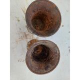 Pair of cast iron vases from 1900 from Charleville-Mézières