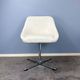 Swivel cocktail chair, chrome and faux leather,vintage from the 70s