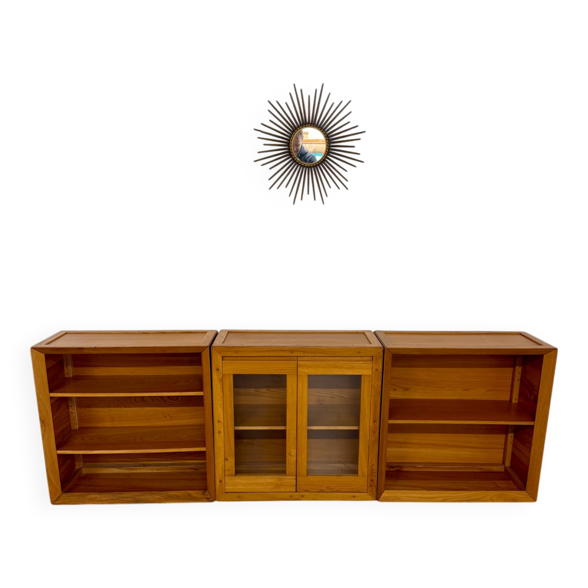 Ensemble modulable enfilade Ateliers Chauvin bois massif  design 70