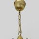 Vintage three-tiered balloon chandelier, glass pendants. 1970s.