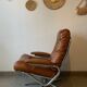 Vintage reclining lounge chair and footrest