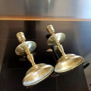 Golden bronze candlesticks
