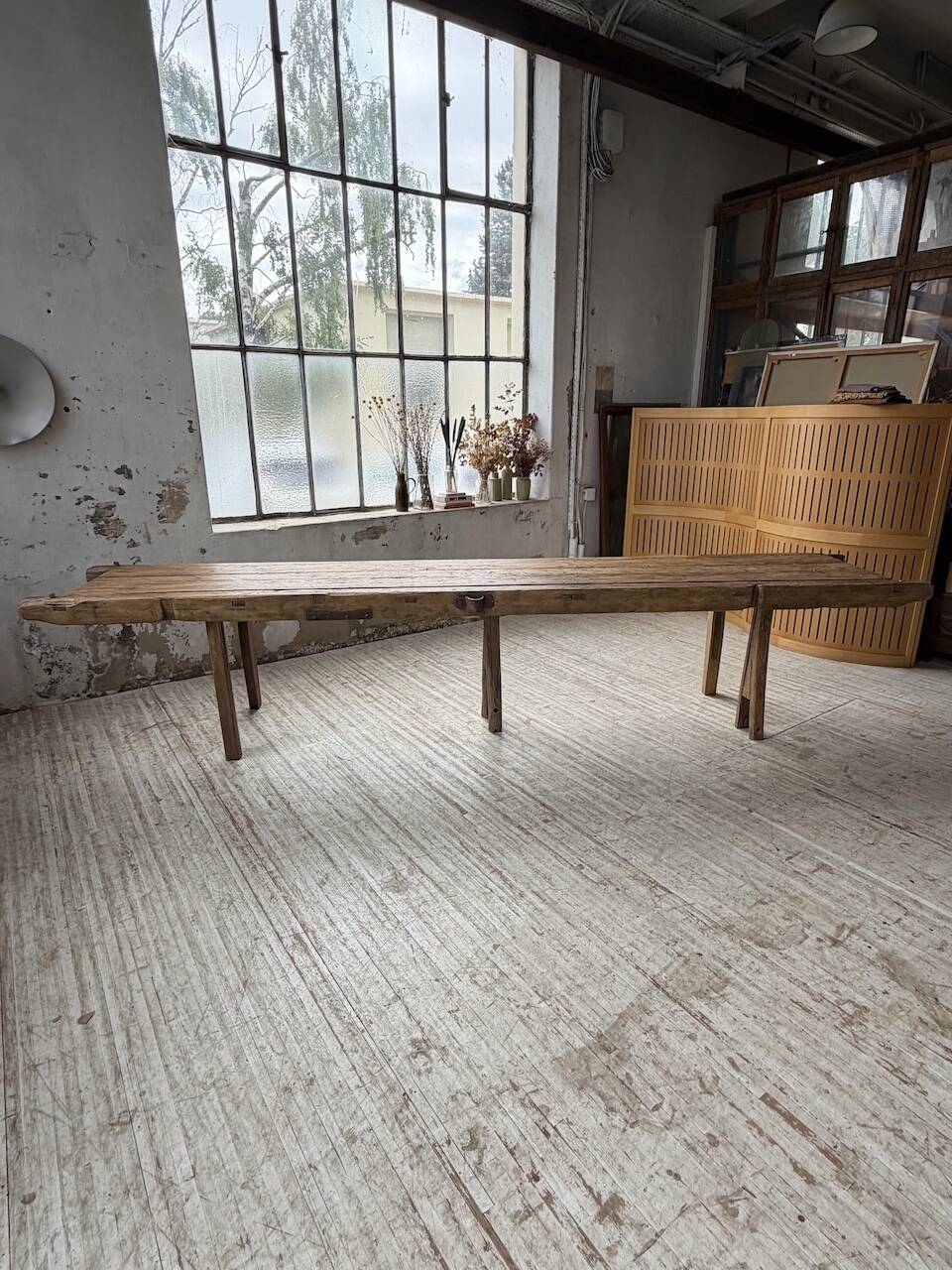 Brutalist popular art table XXL 3.5m/4m pine and oak
