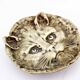 Trinket bowl "chat" in bronze
