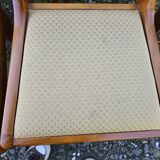 Set of six chairs with fabric tops