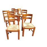 8 brutalist chairs in elm (Regain)