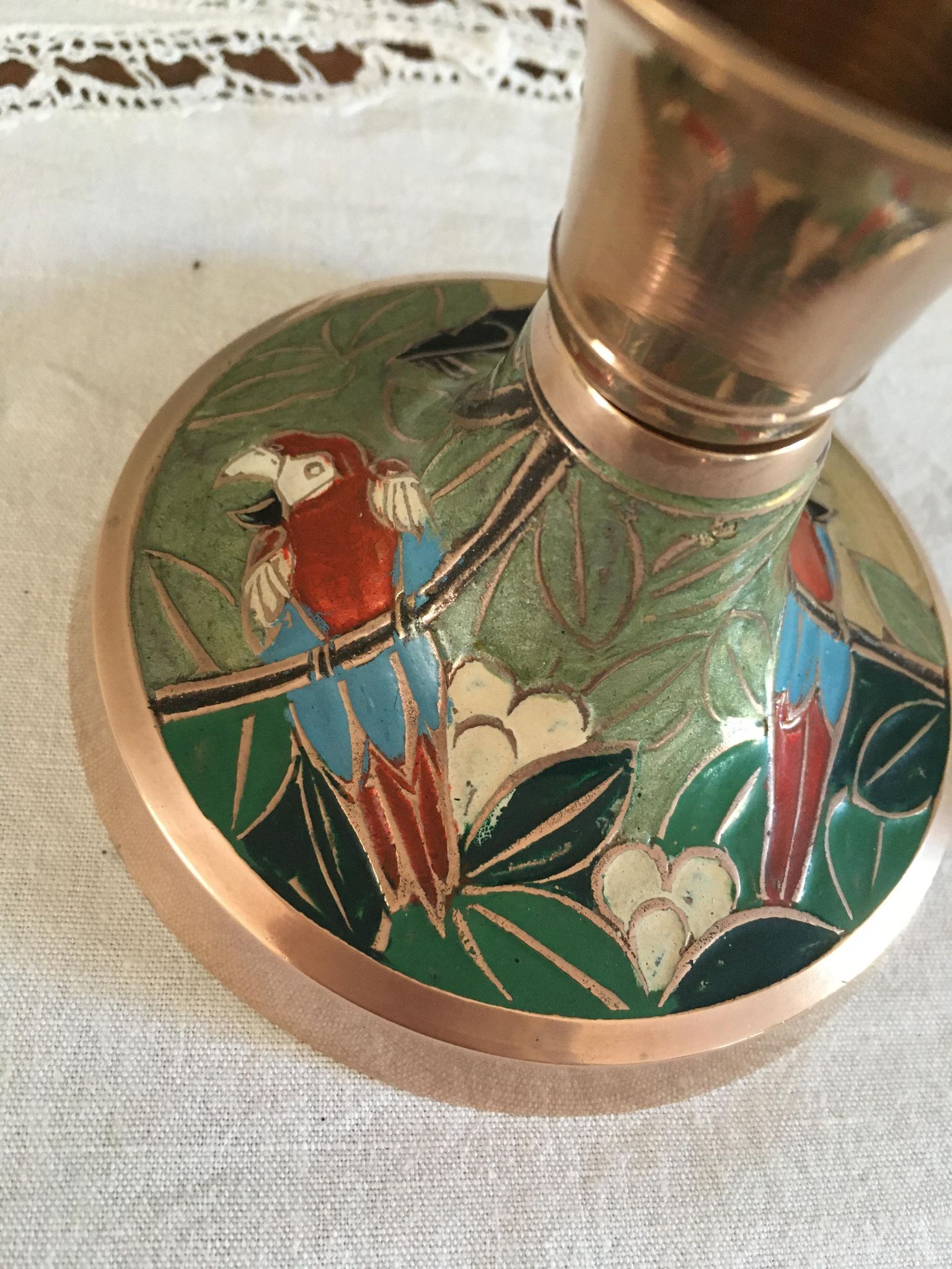 Hand-painted candle holder