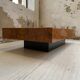 Table basse italienne laque loupe d’orme