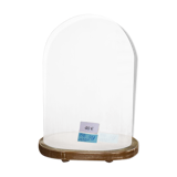 Oval glass globe 27 cm high