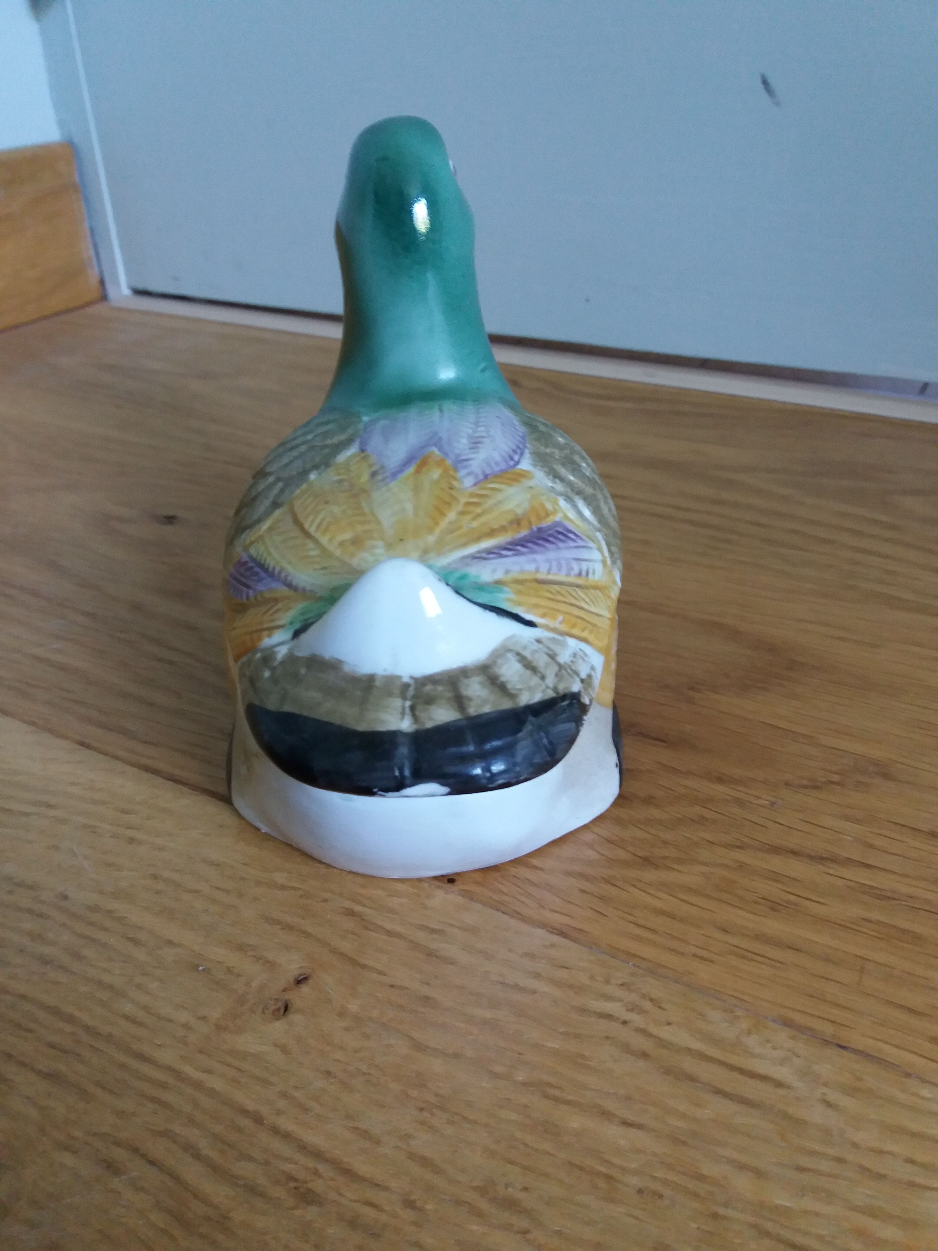 Duck empty-pocket ceramic slurry signed YR