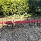 6 chairs from the 80s, metal structure