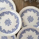 Blue flower dessert plates