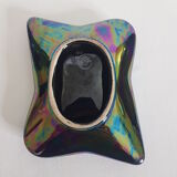 Verceram art ceramic empty pocket in iridescent blue/black color