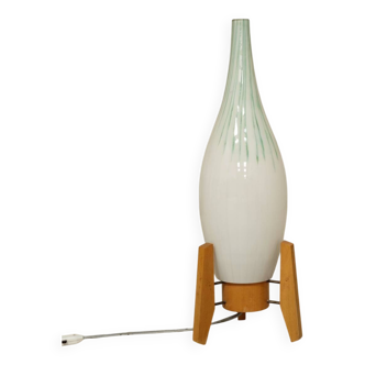 Drevo Humpolec green opaline table lamp type 107/S