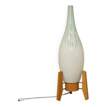Drevo Humpolec green opaline table lamp type 107/S