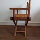 Old wood and leather safari chair