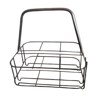 Metal bottle holder basket - 1950s