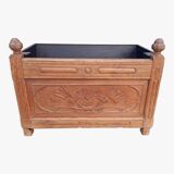 Old solid teak flower box