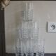 6 vintage multi-faceted glasses