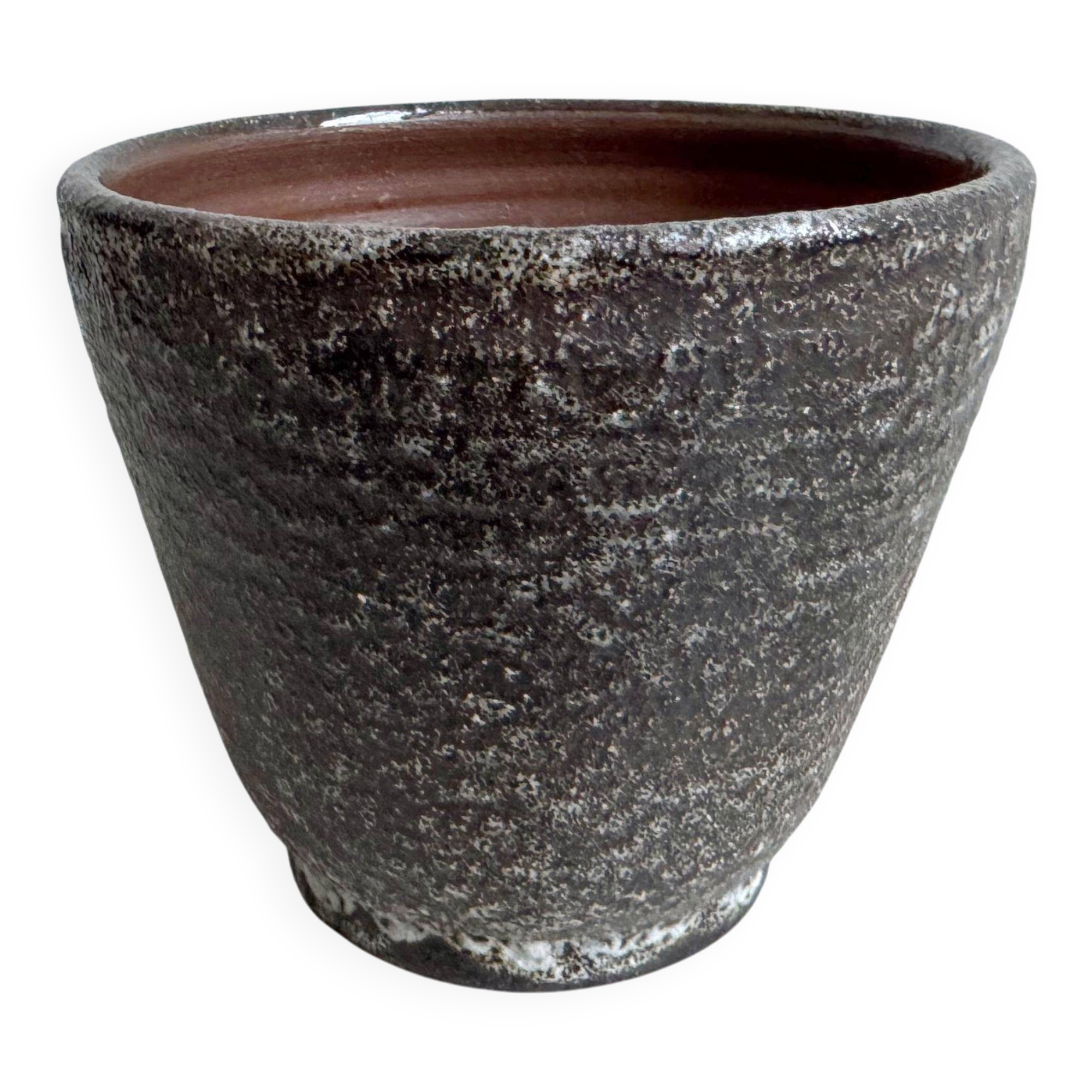 Mid Century ceramic bubble glaze planter