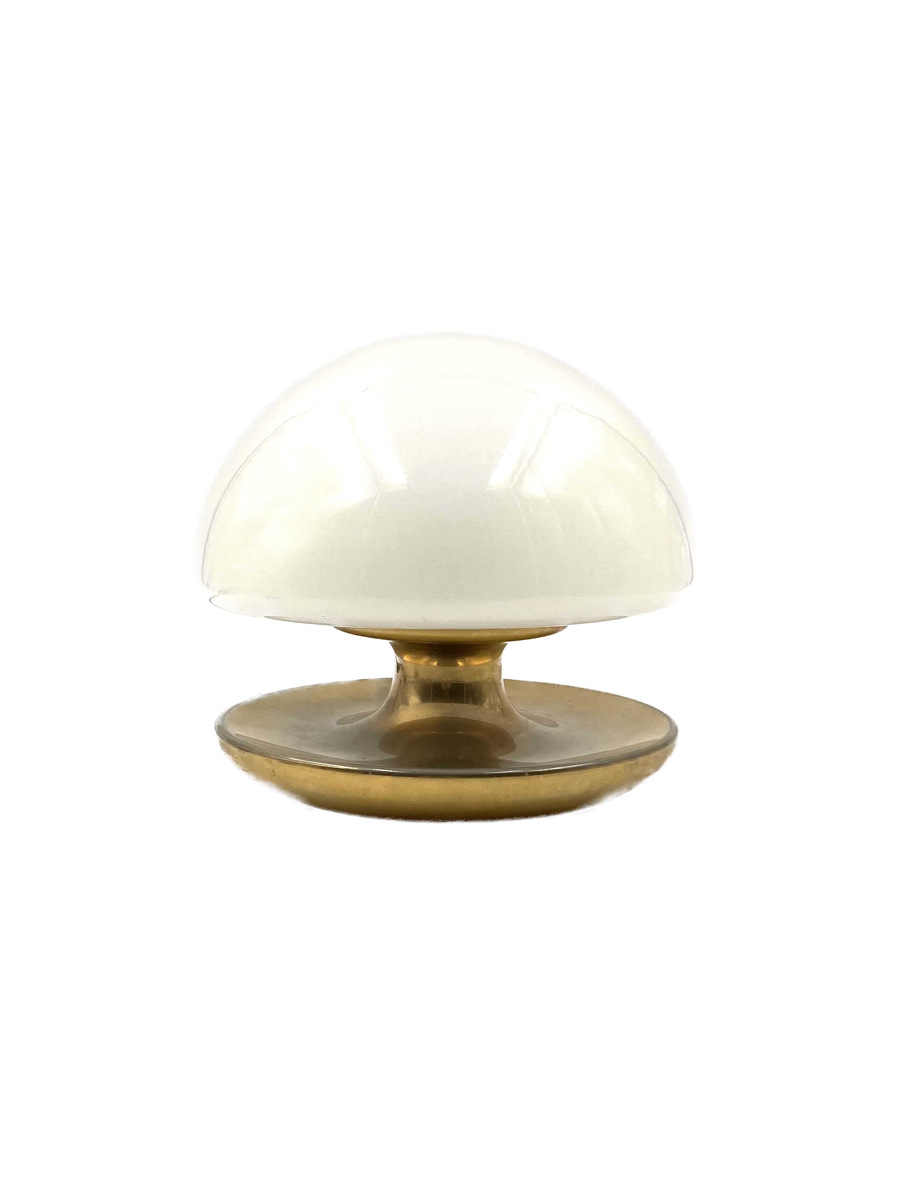 Mushroom mod. VP gold table lamp, Vittorio Balli e Romeo Ballardini, Sirrah, 1970s