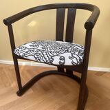 Chinese style chair, renovated & upholstered with Tigermountain by Dedar