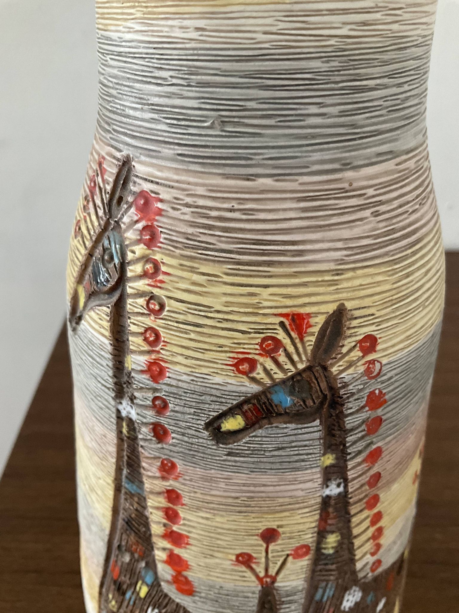 Fratelli Fanciullacci vase in ceramic from the 60s Italy
