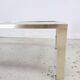 Vintage coffee table 1970s brushed metal smoked glass