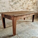 Antique French coffee table – chestnut wood – early 19th century – 82×168×60 cm