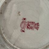2 Deep Plates Terre de Fer Gien Model Chantecler Red Rooster