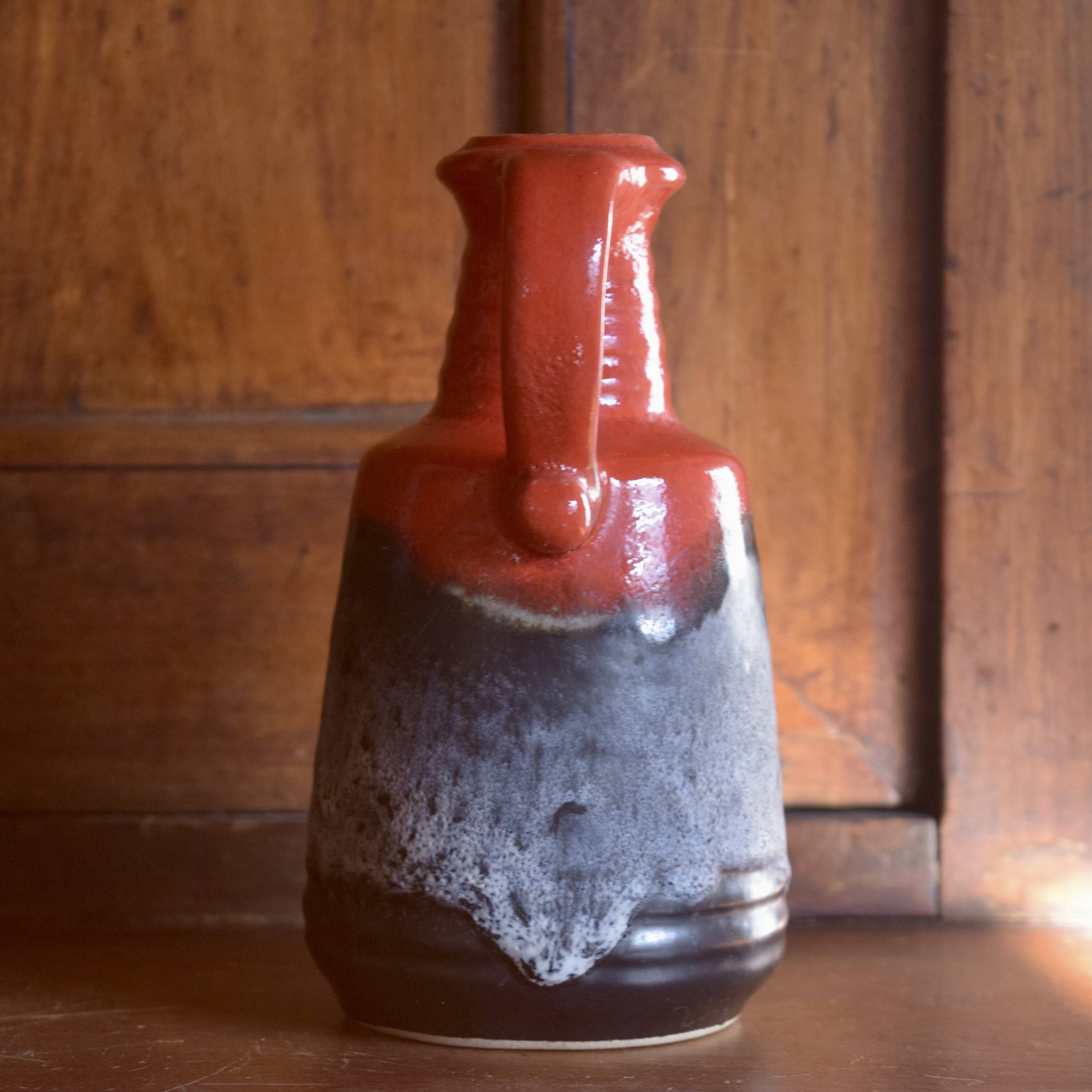 Bay Keramik vase in glazed ceramic - Fat Lava - Model 631 17 - West-Germany - 1970