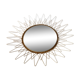 Sun mirror in gilded metal