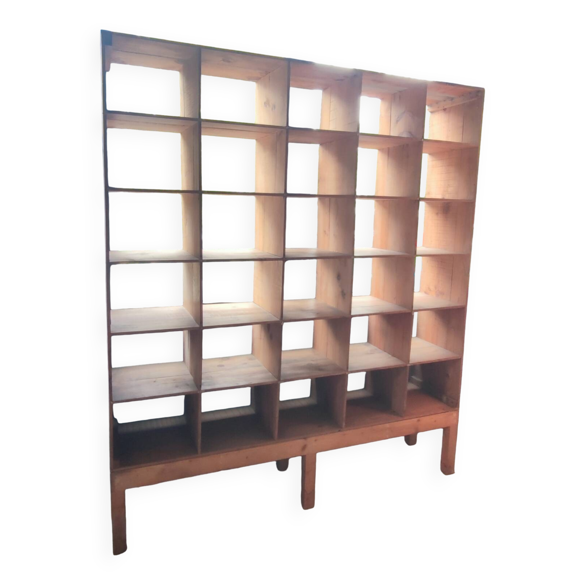 Large industrial-style shelving unit